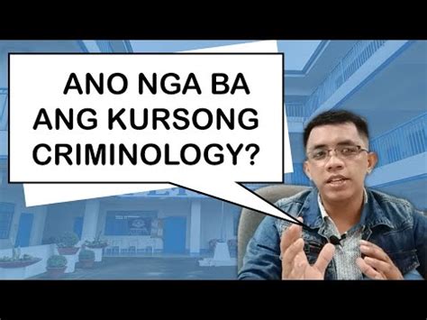 ano ang criminology tagalog|Katarungang pangkrimen .